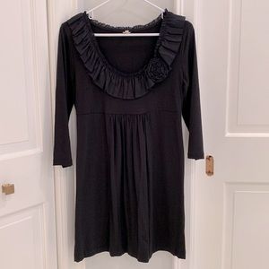 J Crew Mini Baby Doll Black Dress Size S